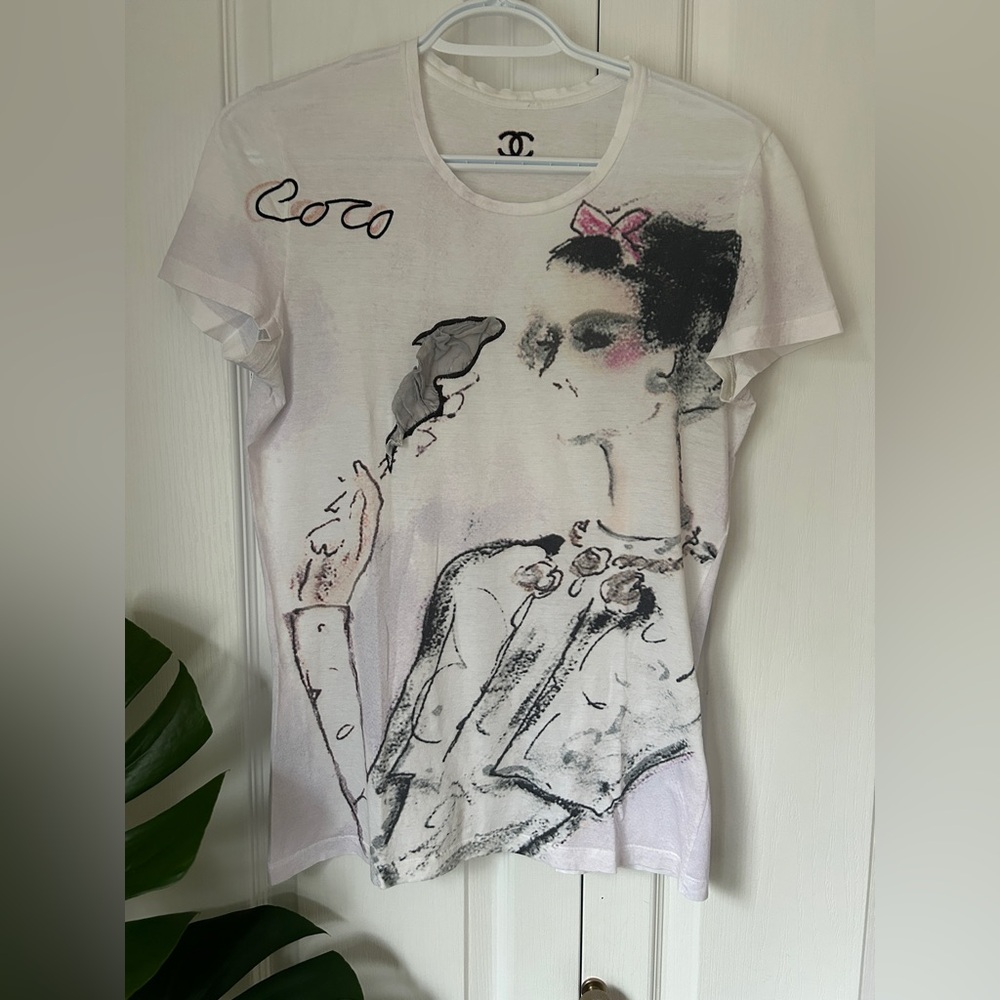 Chanel 2010 AOP Coco Vintage T Shirt - Picture 7 of 14